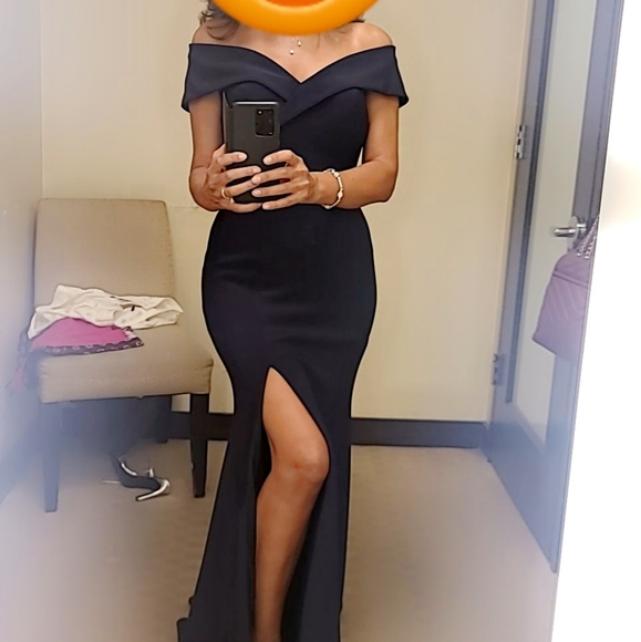 Aqua, Women of the shoulder black gown - Picture 10 of 12